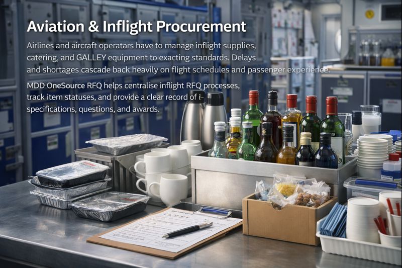 Aviation and inflight procurement supplies
